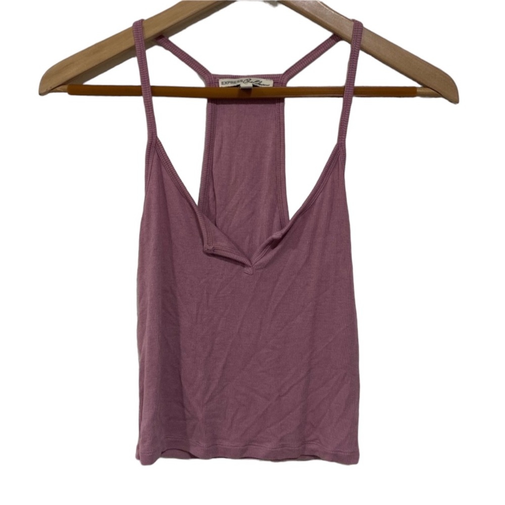 Express One Eleven Pink/Purple Square back Spaghetti Strap Tank Top Size M